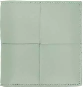 Зеленый тонкий кошелек Bifold Bottega Veneta