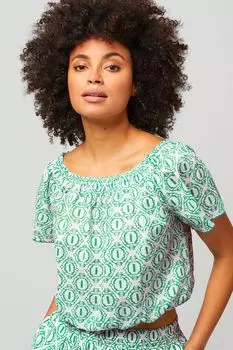 Зеленый топ Ilana из натурального хлопка Aspiga, зеленый