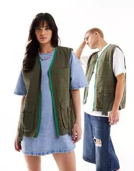 Зеленый универсальный жилет унисекс Holts Barbour x ASOS