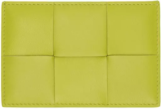 Зеленый визитница Intreccio Bottega Veneta