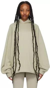 Зеленый вязаный худи Essentials