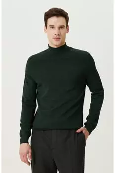 Зеленый вязаный свитер с высоким воротником Network, зеленый