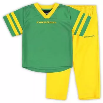Зеленый/желтый комплект из джерси и брюк для младенцев Oregon Ducks Red Zone Outerstuff