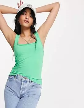 Зеленый жилет с вырезами спереди и сзади ASOS DESIGN