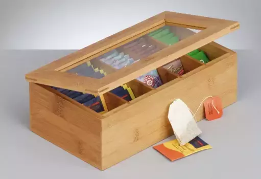 Zeller Present в коробке для чая, (1 шт.) 20х9х33,5 см, цвет natur