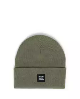 Зелёная вязаная шапка унисекс в рубчик Herschel, светло-зеленый