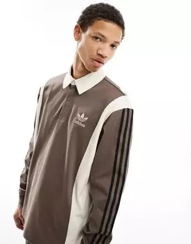 Земляно-коричневая рубашка для регби adidas Originals Archive