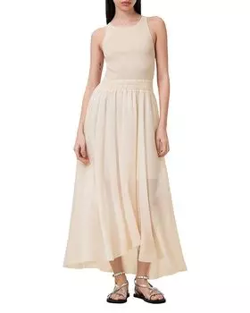 Зени Макси Платье ALLSAINTS, коричневый/бежевый