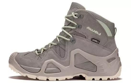 ZEPHYR Кроссовки для походов и треккинга женские, серо-зеленый, средней высоты Lowa