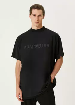 Зеркальная футболка Balenciaga, черный