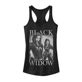 Зеркальная майка Marvel Two Widows для юниоров Licensed Character, черный
