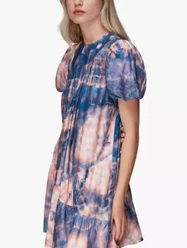 Зеркальное платье тай-дай Whistles, разноцветный