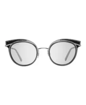 Зеркальные овальные солнцезащитные очки Swarovski, серый