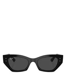 Зеркальные солнцезащитные очки Zena Butterfly, 52 мм Ray-Ban, черный