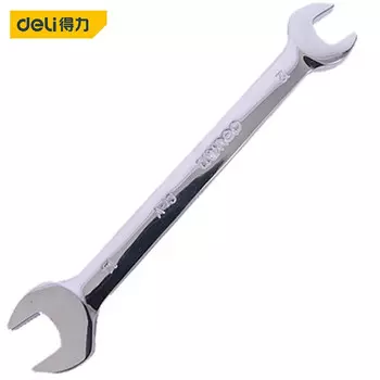 Зеркальный двусторонний рожковый ключ Deli, ключ для ремонта авто с тупой головкой 9х11 мм DL160911