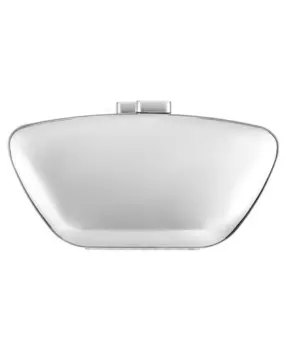 Зеркальный клатч-минодьер металлизированного цвета Nina, серебро