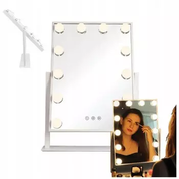 Зеркало для макияжа большое с подсветкой Hollywood 37x47см Livoo