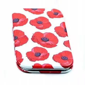 Зеркало для макияжа, Цветы Маков Разные Цвета, 1 шт. Midex, красный