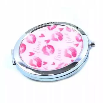 Зеркало для макияжа, разные цвета, 1 шт. Midex, серебро