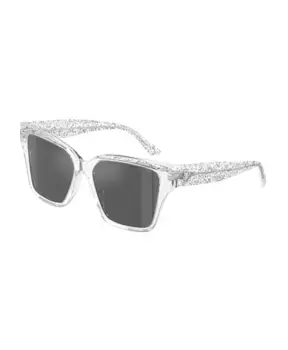 Зеркало для солнцезащитных очков с блестящими кристаллами Jimmy Choo, серый