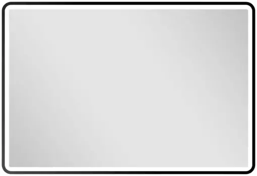 Зеркало для ванной комнаты Talos "Луна", зеркало со светодиодной подсветкой, зеркало с дизайнерской подсветкой 120х2,5х70 см, черный