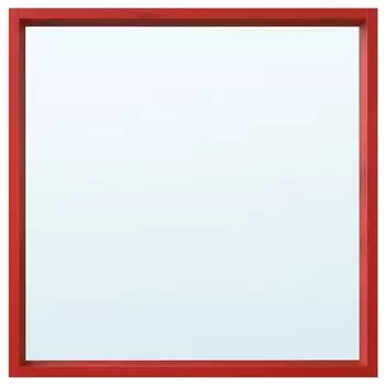 Зеркало Ikea Turbokastanj, красный, 75x75 см