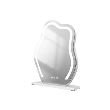 Зеркало косметическое прямоугольное с подсветкой белое Emke, белый