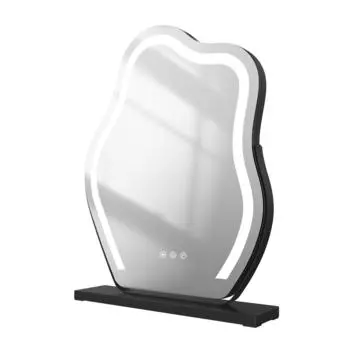 Зеркало косметическое прямоугольное с подсветкой Emke, черный