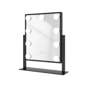 Зеркало косметическое прямоугольное с подсветкой Emke, черный