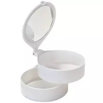 Зеркало с органайзером и коробочкой для девочки., myHomelife, белый