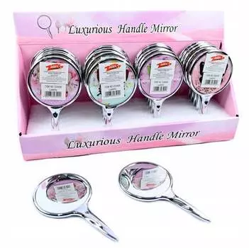 Зеркало с ручкой, Различные цвета Midex, серебро