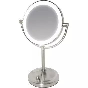 Зеркало со светодиодной подсветкой, двустороннее зеркало с обычным и 7-кратным увеличением, современное Homedics