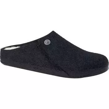 Zermatt Узкие тапочки на овчинной подкладке женские Birkenstock, цвет Anthracite/Natural Wool