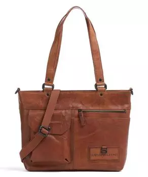 Зернистая кожа Bronco Шоппер Spikes & Sparrow, коричневый