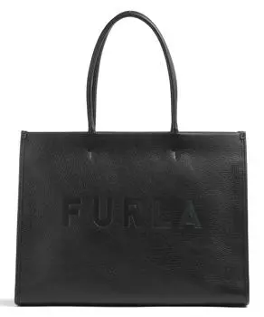 Зернистая кожа Opportunity L Шоппер Furla, черный
