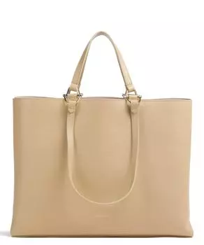 Зернистая яловая кожа Hop on Шоппер Coccinelle, бежевый