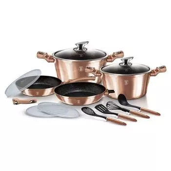 Зестав Гарнкув 13 ст. Berlinger Haus Metallic Line Розовое золото Bh-7058 BerlingerHaus