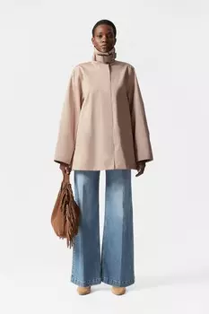 Жакет А-силуэта с воротником-трубой & Other Stories, бежевый