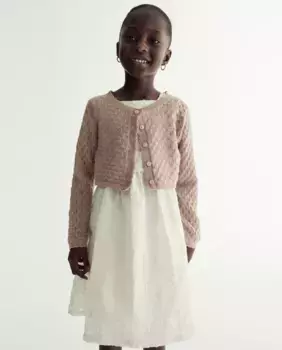 Жакет ажурный трикотажный Sfera, цвет Rosa