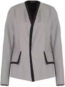 Жакет без воротника с эффектом потертости Uma | Raquel Davidowicz, серый