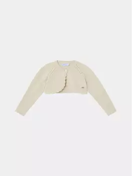 Жакет-болеро стандартного кроя Mayoral, бежевый