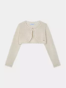 Жакет-болеро стандартного кроя Mayoral, бежевый