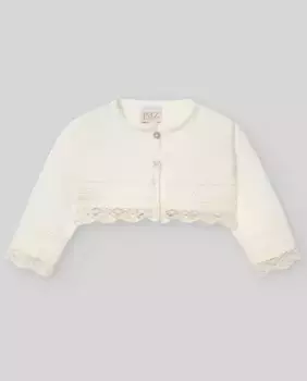 Жакет для девочки Paz с кружевом PAZ Rodrguez, цвет Crudo