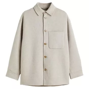 Жакет H&amp;M Pinstriped Wool-blend, светло-серый