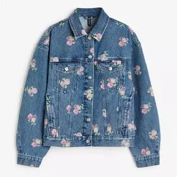 Жакет H&amp;M Printed Denim, синий