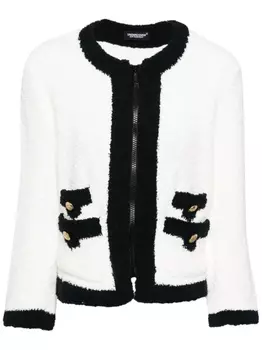 Жакет из букле с контрастной отделкой Undercover, белый