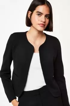 Жакет из джерси без воротника Whistles, черный