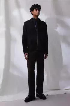 Жакет из джерси-букле классического кроя H&M, синий
