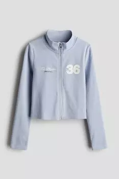 Жакет из джерси с мотивом H&M, синий