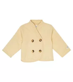Жакет из хлопкового твила baby berto Donsje, бежевый